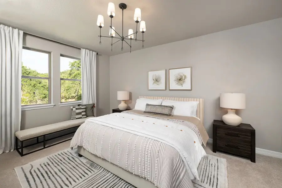 Furnished interior in a model home at Sunterra 50ft in Katy (Image 7).