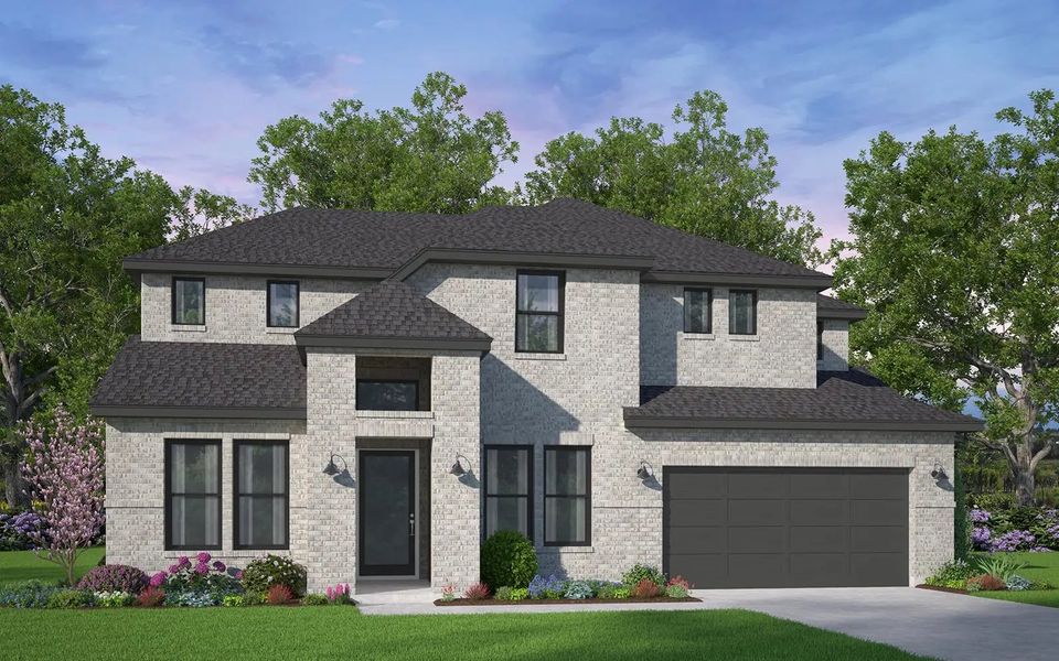 Front exterior of a home in the 60' Traditional Homes at Elyson community, located in Katy, TX (Image 15).