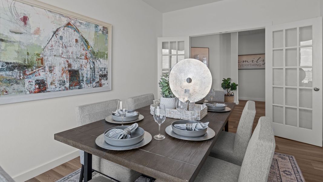 Furnished interior in a model home at Westmont in Lubbock (Image 12).