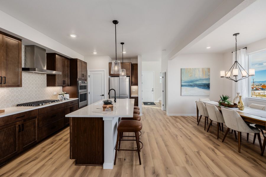 Furnished interior in a model home at Painted Prairie in Aurora (Image 40).
