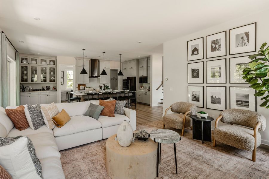 Furnished interior in a model home at Mayes Hall in Davidson (Image 47).