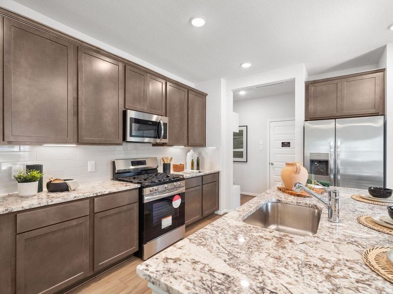 Furnished interior in a model home at Caney Creek Place in Conroe (Image 15).