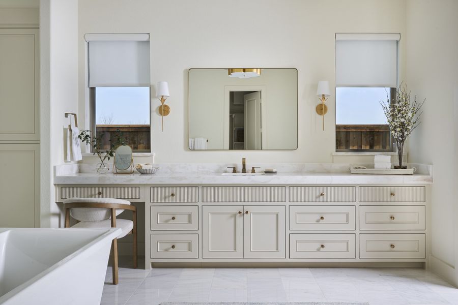 Furnished interior in a model home at Park Place - 80' Lots in Prosper (Image 30).