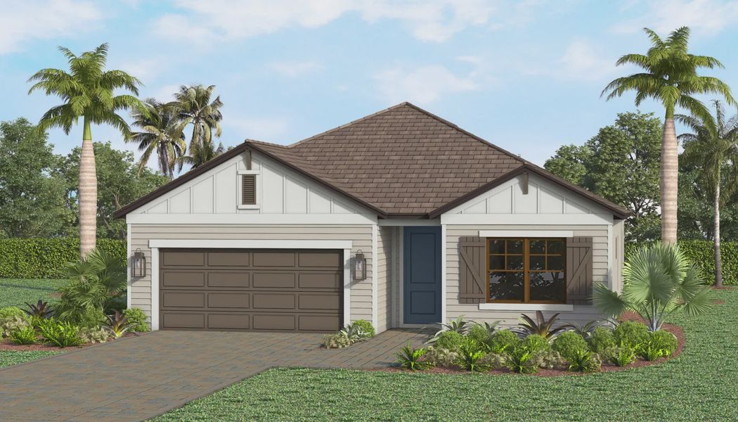 Front exterior of a home in the Kingston South community, located in Estero, FL (Image 10).