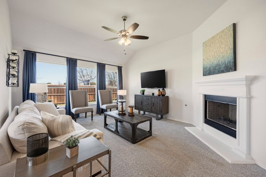 Furnished interior in a model home at Chisholm Hills in Cleburne (Image 27).