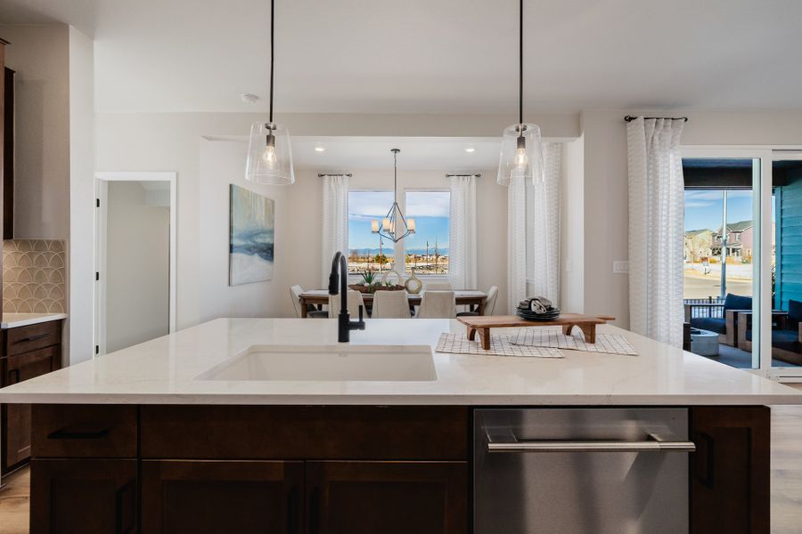 Furnished interior in a model home at Painted Prairie in Aurora (Image 44).