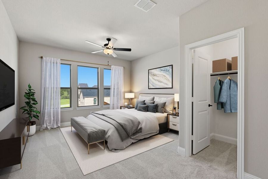 Furnished interior in a model home at The Ridge at Northlake 70s in Northlake (Image 37).