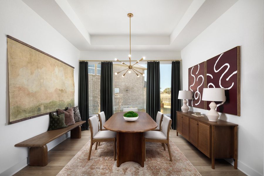 Furnished interior in a model home at Parmer Ranch in Georgetown (Image 10).
