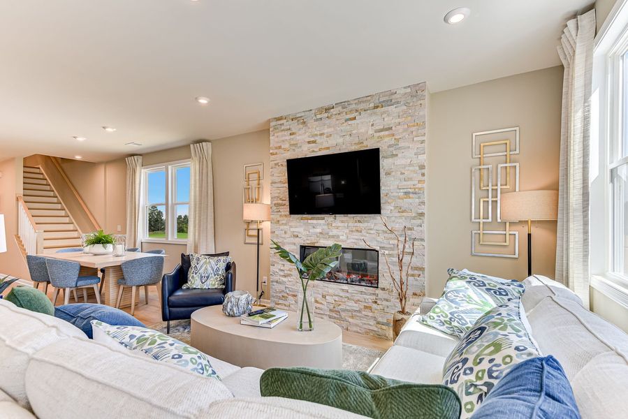 Spacious and inviting family rooms offer plenty of room to gather, relax, and connect