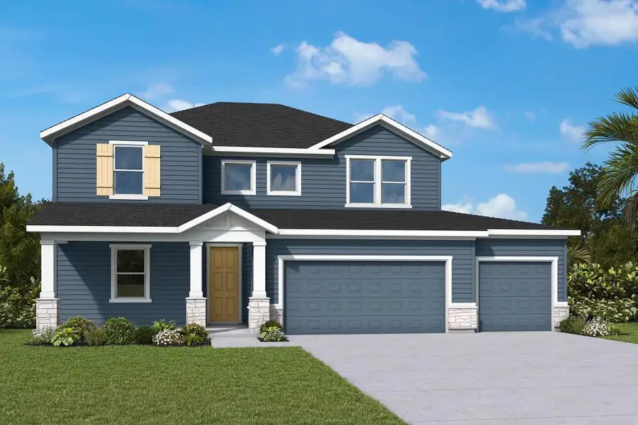 Front exterior of a home in the The Preserve at Laurelton – Canopy Collection community, located in Green Cove Springs, FL (Image 4).