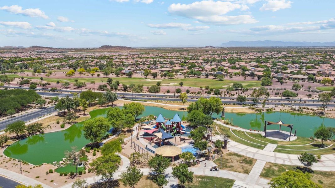 Aerial view of the Anthem at Merrill Ranch community in Florence, AZ, showing layout and nearby surroundings (Image 19).