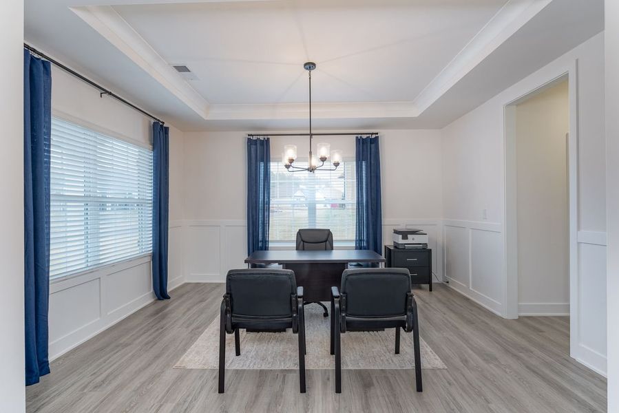 Furnished interior in a model home at Kerns Ridge in Salisbury (Image 4). Furnished interior in a model home at Kerns Ridge in Salisbury (Image 4).
