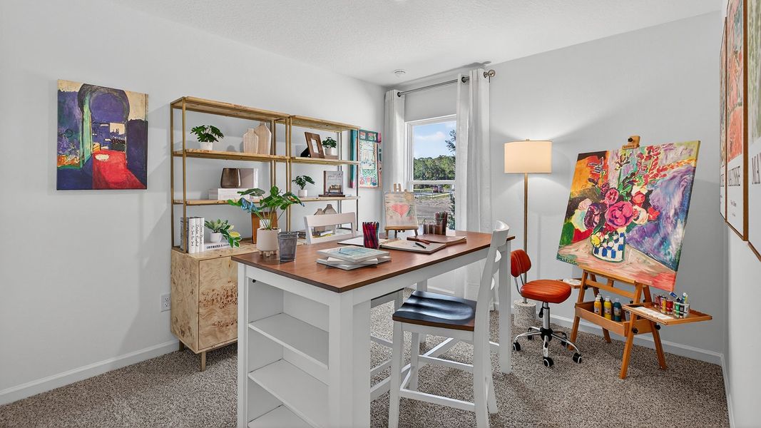 Furnished interior in a model home at Grand Reserve in Bunnell (Image 34).