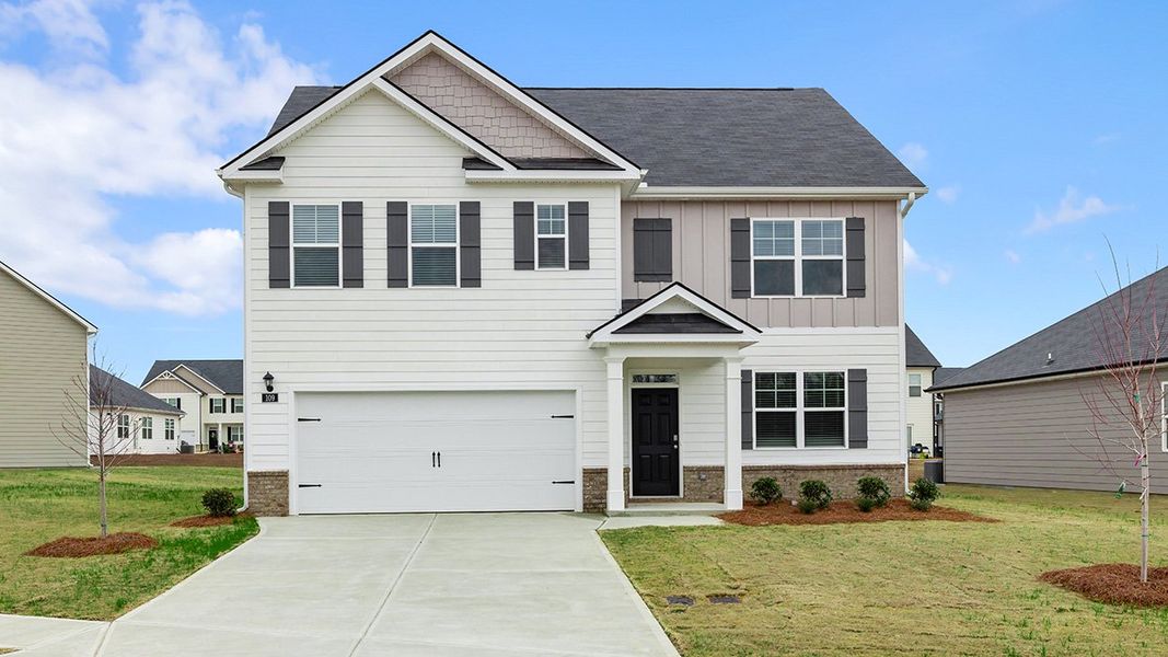 Front exterior of a home in the Newton Bridge Crossing community, located in Athens, GA (Image 8). Front exterior of a home in the Newton Bridge Crossing community, located in Athens, GA (Image 8).