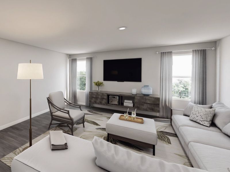 Furnished interior in a model home at Splawn Ranch in Killeen (Image 6).