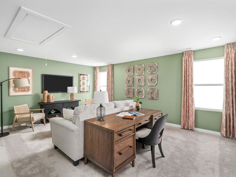 Furnished interior in a model home at Calista Farms in White House (Image 35). Furnished interior in a model home at Calista Farms in White House (Image 35).