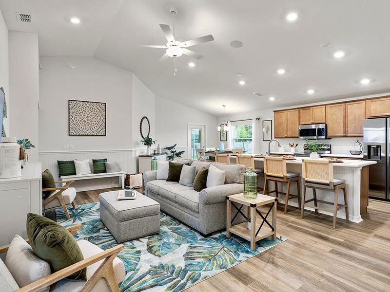 These new construction homes offer popular open-concept layouts - Peyton model home in Haines City, FL