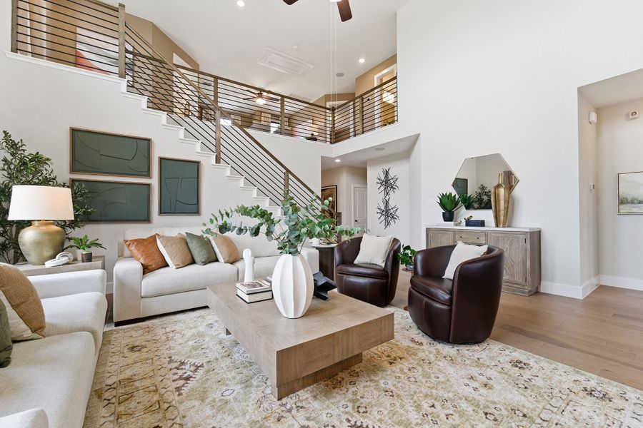 Furnished interior in a model home at Morgan Meadows in San Antonio (Image 28). Furnished interior in a model home at Morgan Meadows in San Antonio (Image 28).