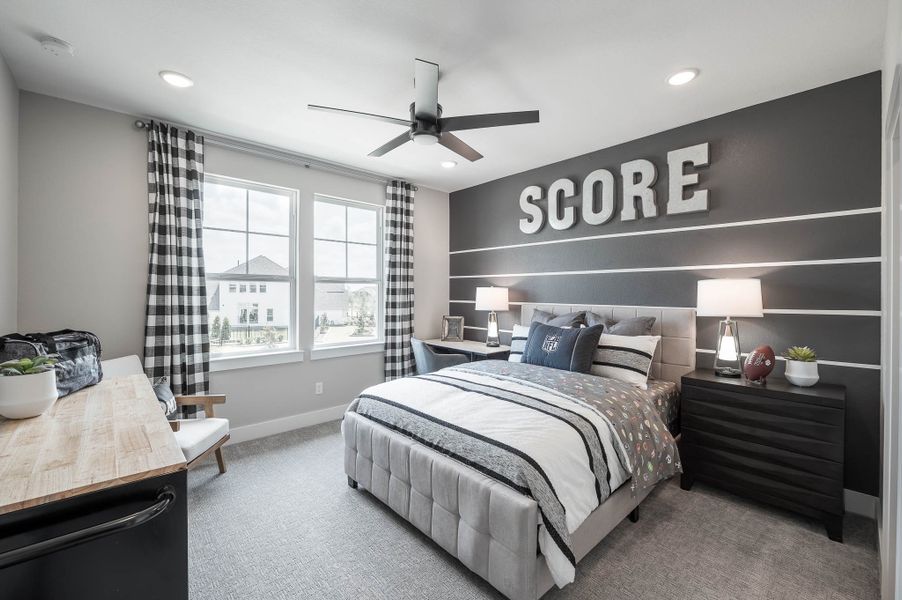 Furnished interior in a model home at Bridgeland in Cypress (Image 18).