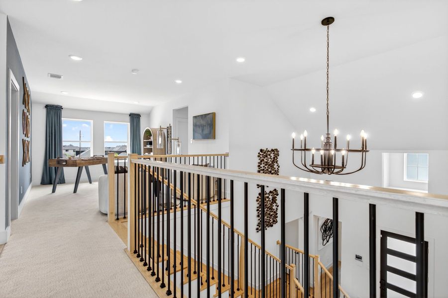 Furnished interior in a model home at Wildflower Ranch in Fort Worth (Image 67).