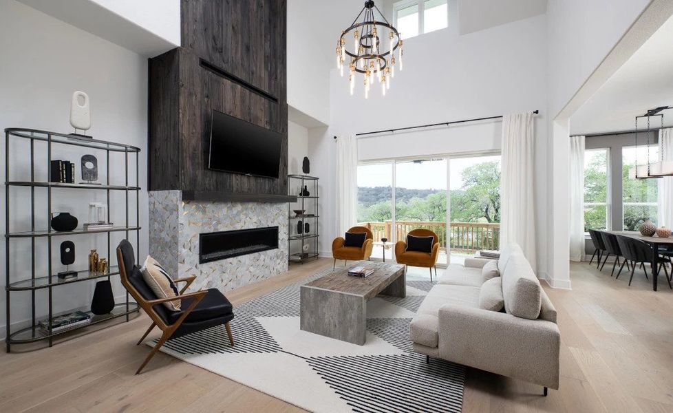 Furnished interior in a model home at The Trails at Carmel 60s in Pflugerville (Image 4).