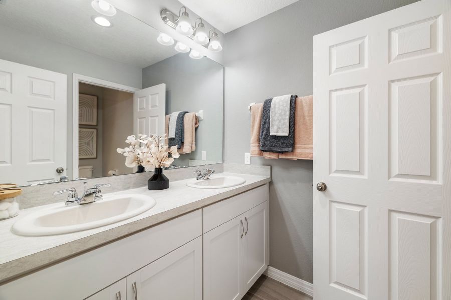 Furnished interior in a model home at Sky Lakes Towns in St. Cloud (Image 6).