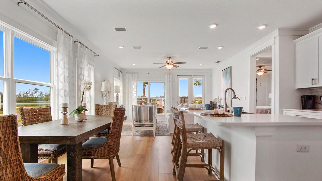 Furnished interior in a model home at Breakfast Point East Phase I in Panama City Beach (Image 4). Furnished interior in a model home at Breakfast Point East Phase I in Panama City Beach (Image 4).