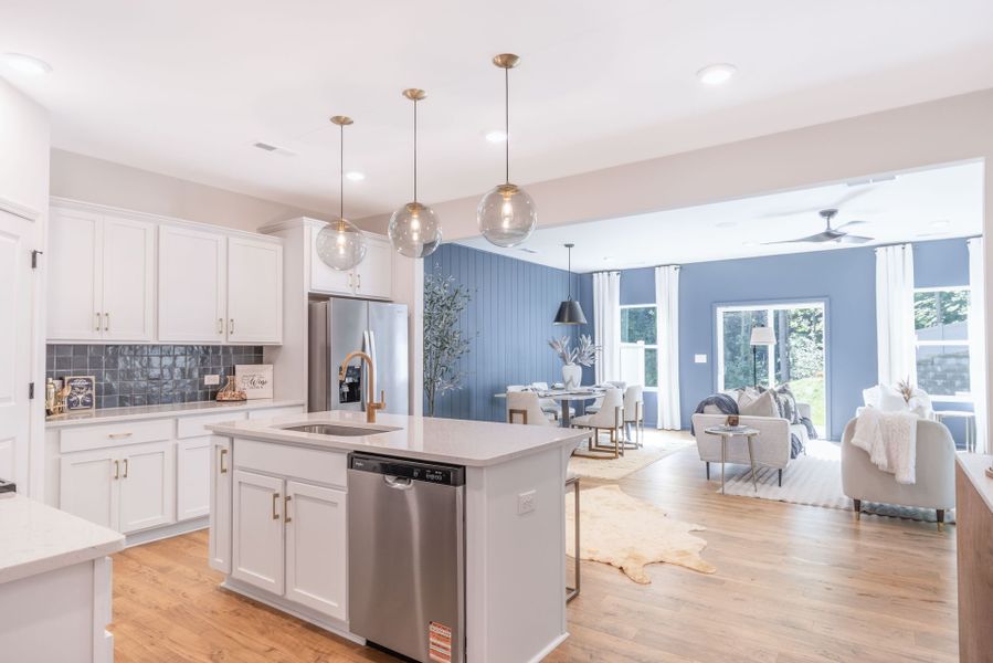 Furnished interior in a model home at Villages at Coddle Creek in Mooresville (Image 2).