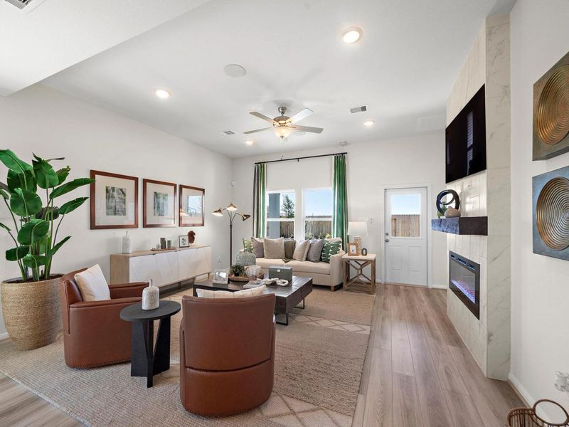 Furnished interior in a model home at River Ranch Meadows in Dayton (Image 6).