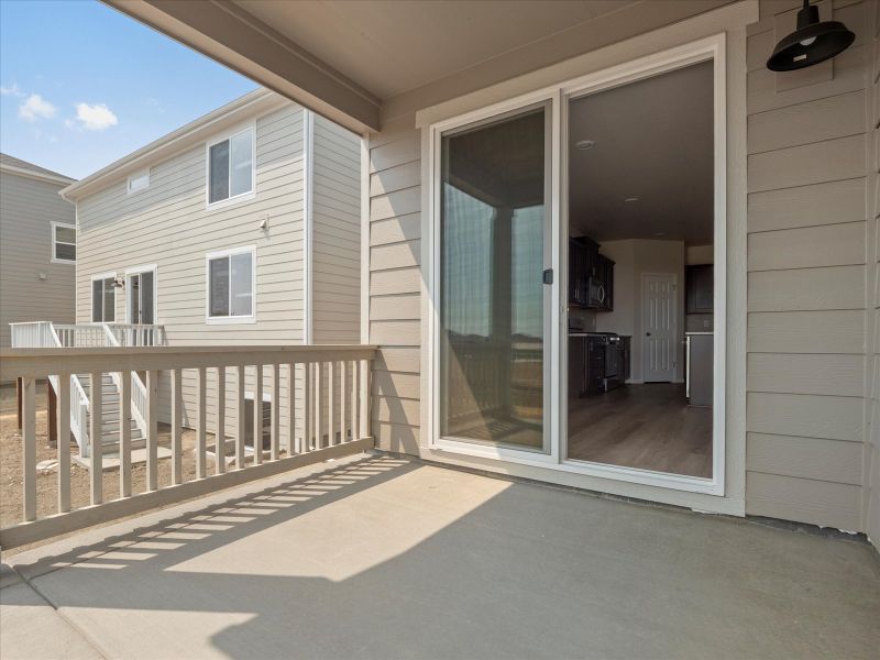 Cherry Creek floorplan exterior image taken at a Meritage Homes community in Windsor, CO.