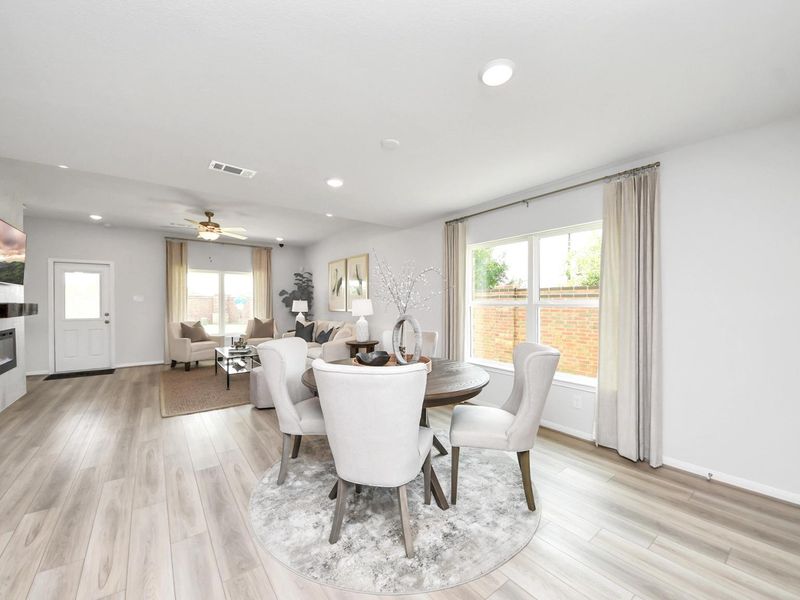 Furnished interior in a model home at Sunterra in Katy (Image 16).