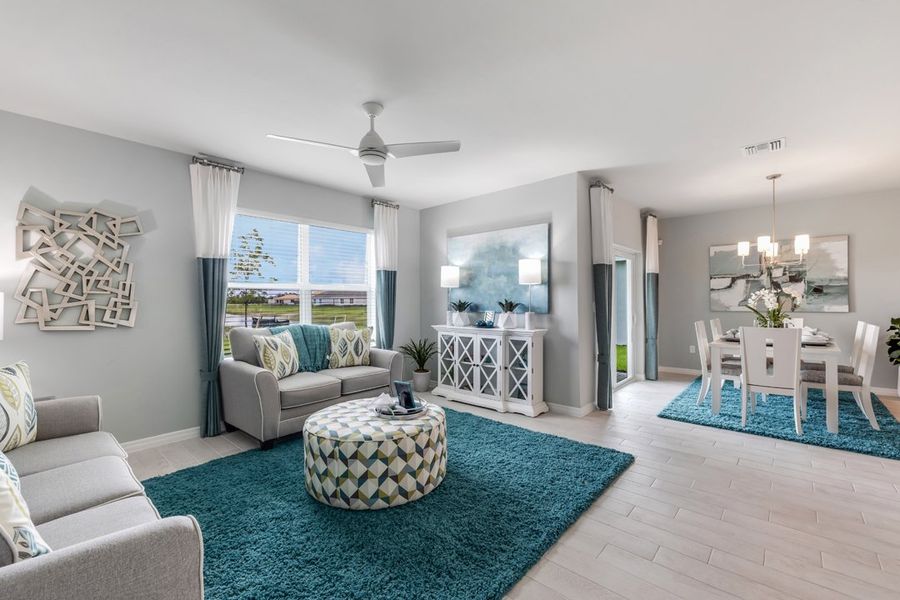 Furnished interior in a model home at Deep Creek Express Homes in Punta Gorda (Image 17).
