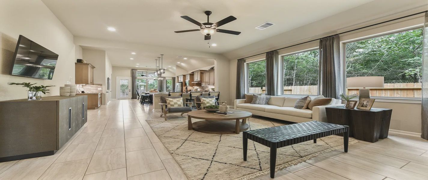 Furnished interior in a model home at The Woodlands Hills in Willis (Image 7).