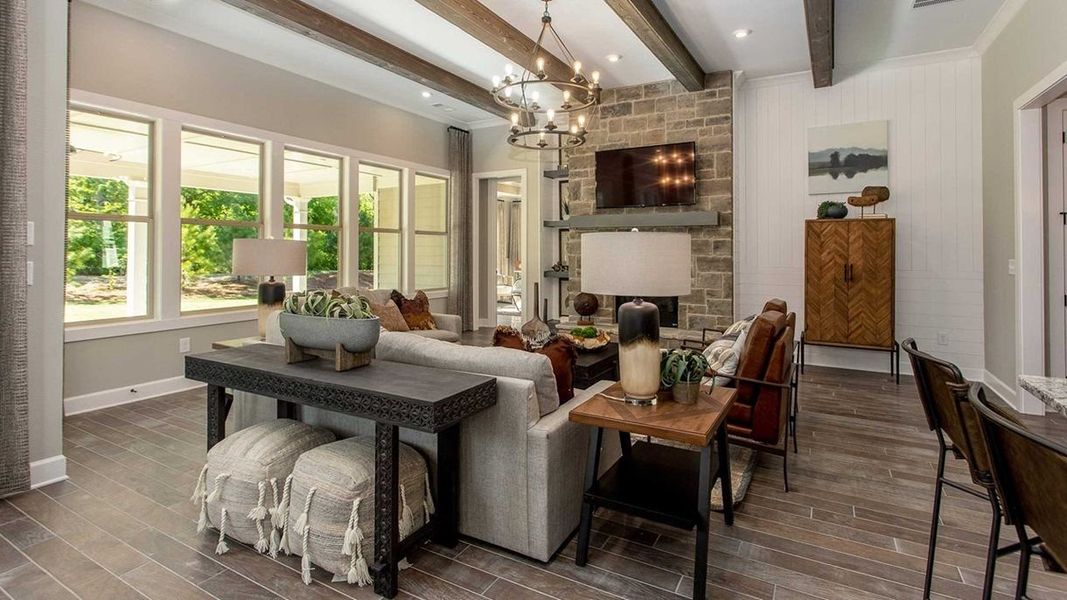 Furnished interior in a model home at The Ponds in Summerville (Image 21). Furnished interior in a model home at The Ponds in Summerville (Image 21).