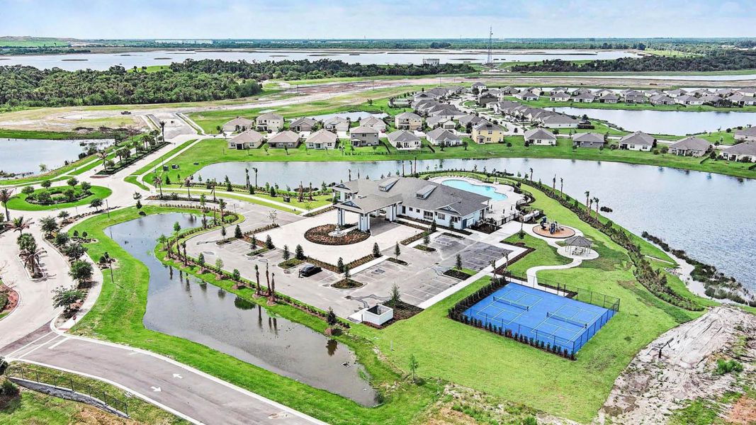 Aerial view of the Creekside community in Fort Pierce, FL, showing layout and nearby surroundings (Image 11).