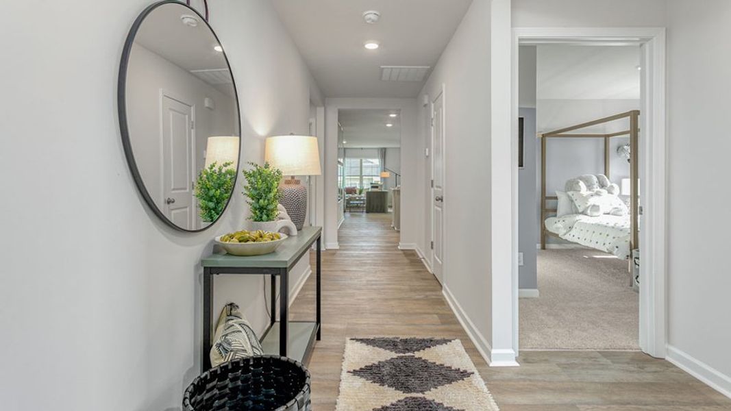 Furnished interior in a model home at Edinborough in Gibsonville (Image 9).