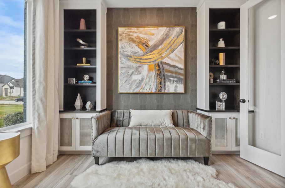 Furnished interior in a model home at Windsong Ranch in Prosper (Image 12).