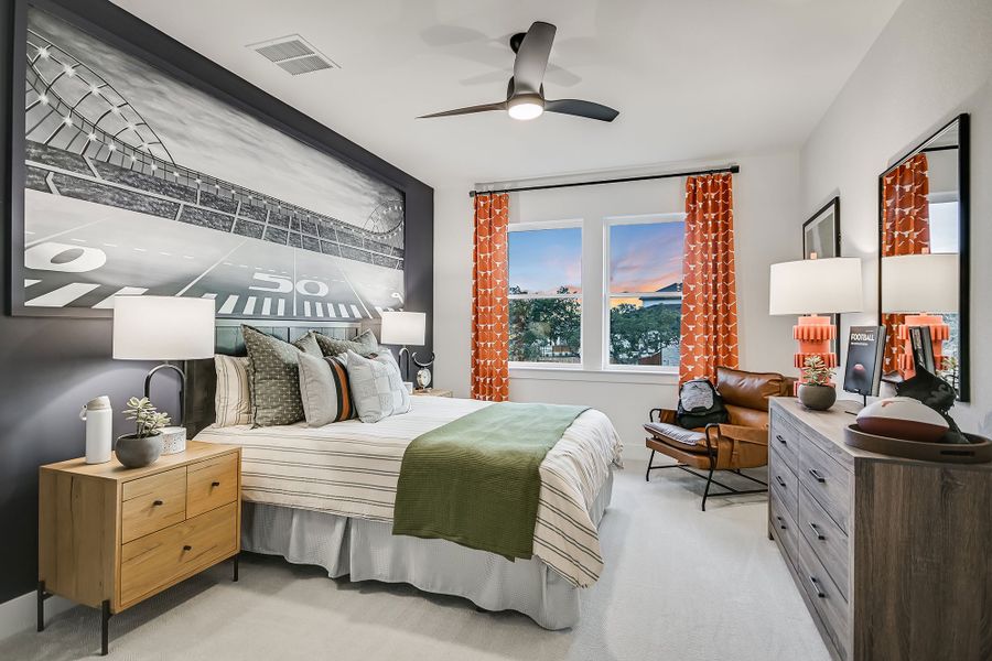 Furnished interior in a model home at Caliterra in Dripping Springs (Image 28). Furnished interior in a model home at Caliterra in Dripping Springs (Image 28).