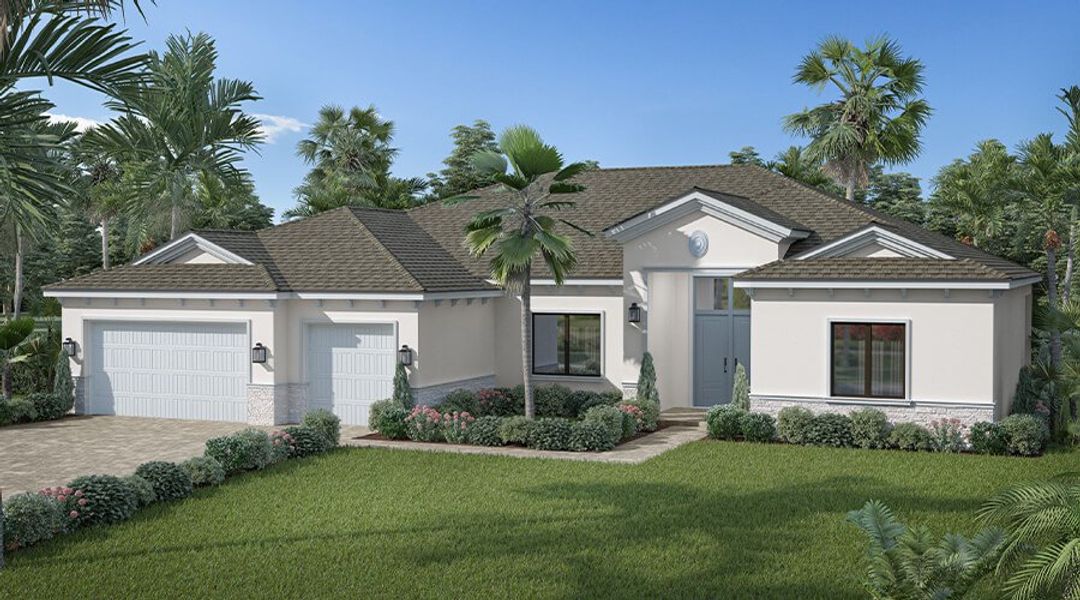 Front exterior of a home in the Heartwood community, located in Orlando, FL (Image 5).