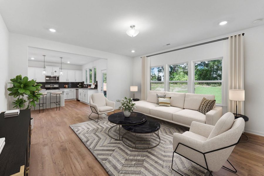 Furnished interior in a model home at Tanglewood East in Angier (Image 4). Furnished interior in a model home at Tanglewood East in Angier (Image 4).