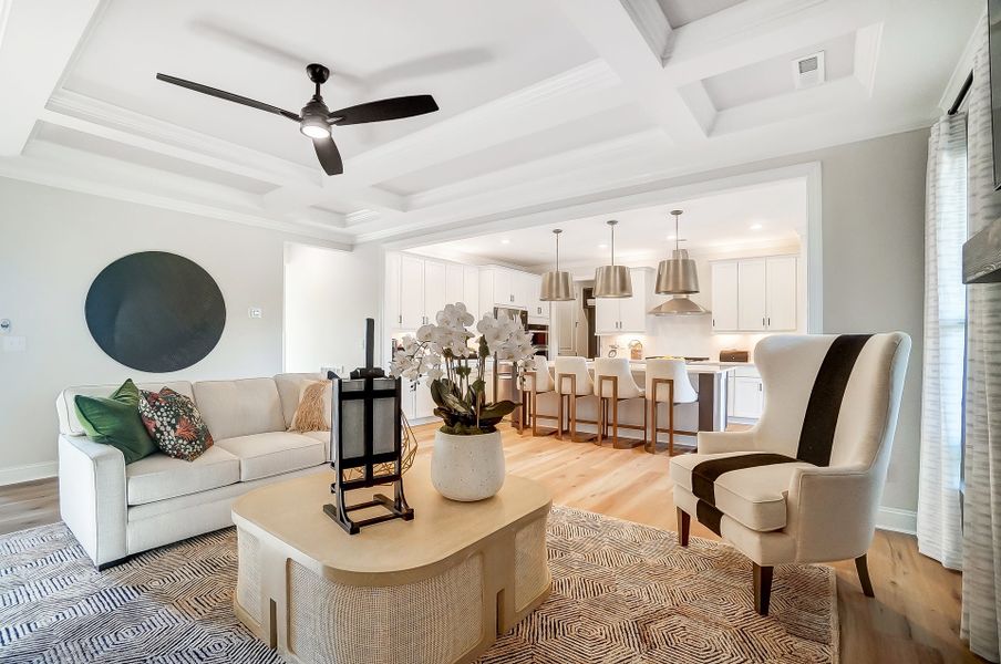 Furnished interior in a model home at Rolling Meadows in Mooresville (Image 7). Furnished interior in a model home at Rolling Meadows in Mooresville (Image 7).
