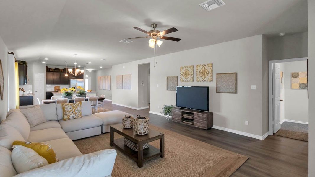 Furnished interior in a model home at Warrior's Legacy in Nolanville (Image 14). Furnished interior in a model home at Warrior's Legacy in Nolanville (Image 14).