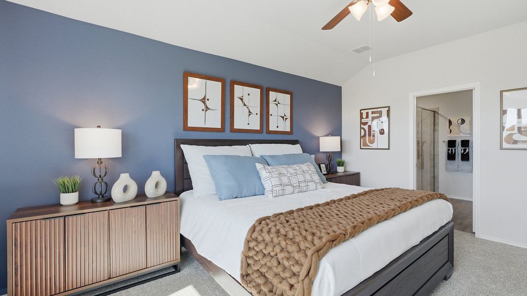 Furnished interior in a model home at Eagles Landing in Waco (Image 16).