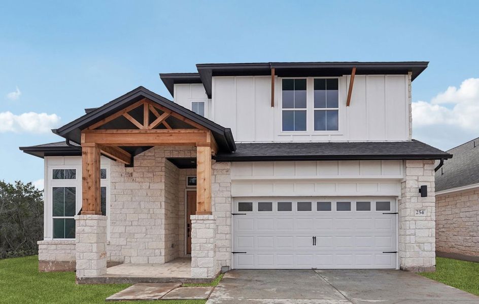 Front exterior of a home in the Persimmon community, located in Buda, TX (Image 9).