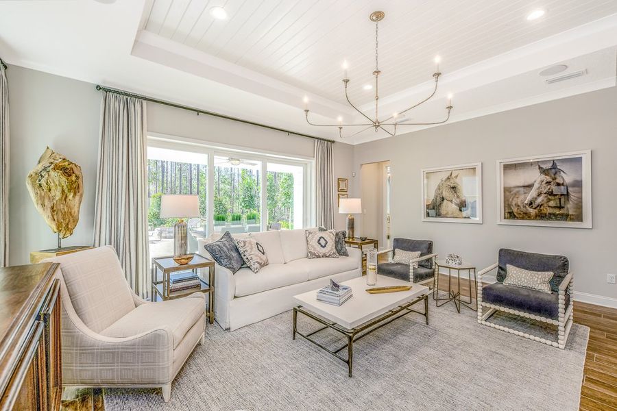 Furnished interior in a model home at Heritage Trace in Nocatee in Ponte Vedra (Image 9). Furnished interior in a model home at Heritage Trace in Nocatee in Ponte Vedra (Image 9).