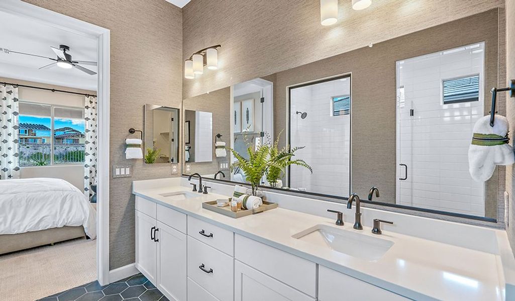 Furnished interior in a model home at River's Edge in Oro Valley (Image 6).