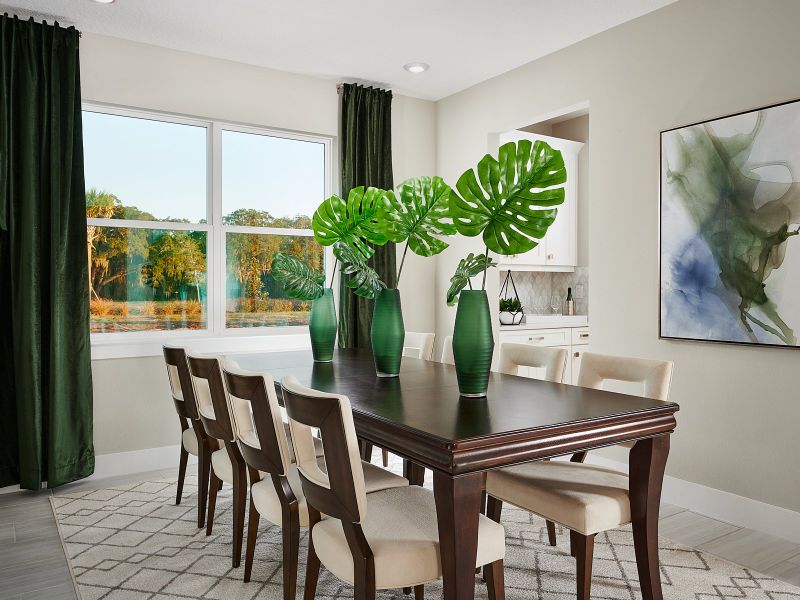 Dining Room modeled at Savannah at Lakewood Ranch. Dining Room modeled at Savannah at Lakewood Ranch.