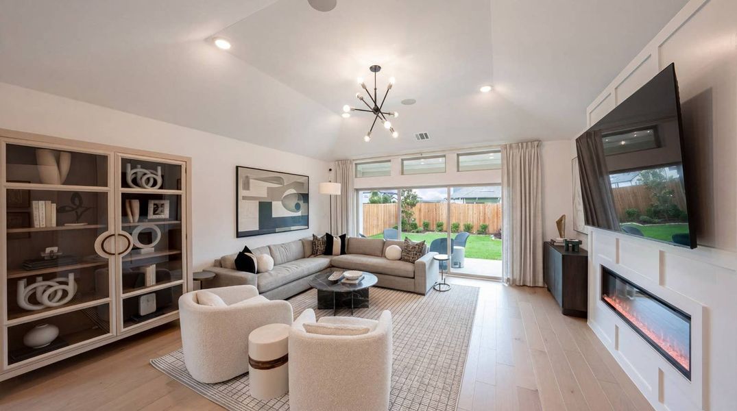 Furnished interior in a model home at Brookfield in Melissa (Image 44).