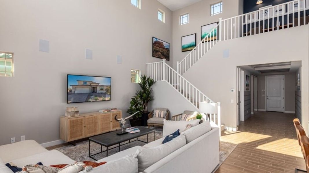 Furnished interior in a model home at Alamar Encore Collection in Avondale (Image 32).