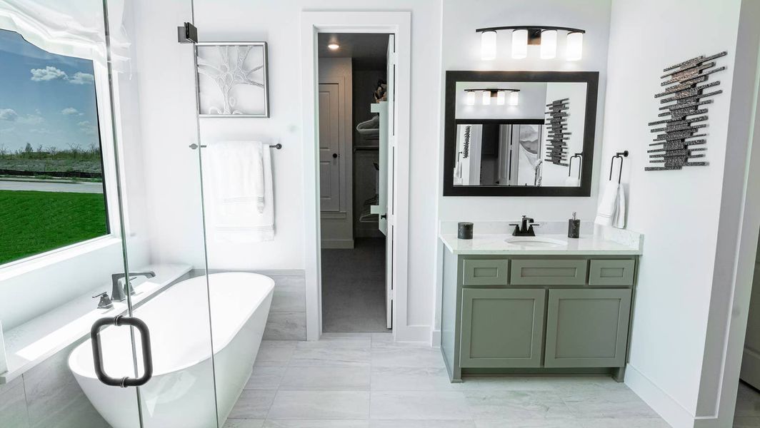 Furnished interior in a model home at Summit Parks in DeSoto (Image 8).